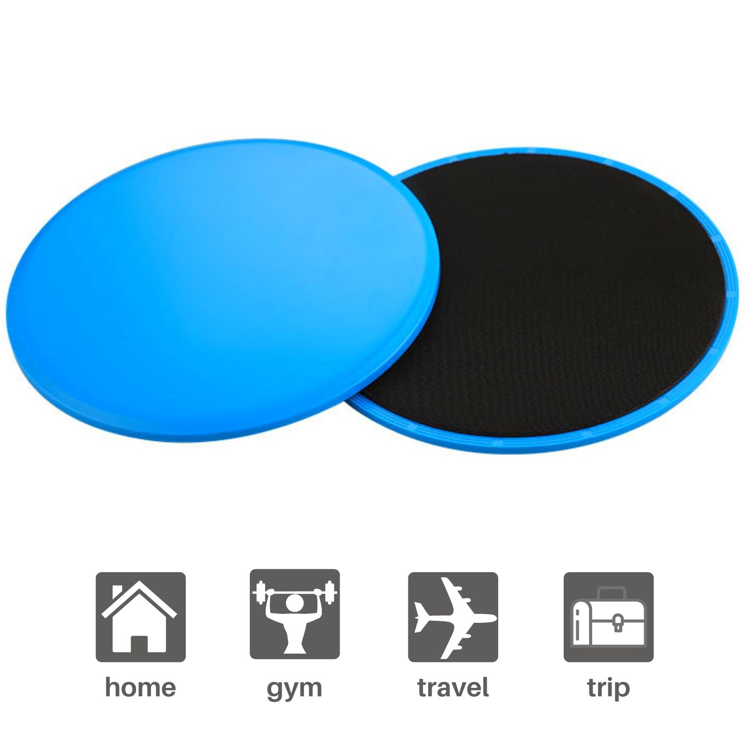 Smooth-Sliding Workout Sliders Fitness Discs Exercise Equipment for Home,  Travel